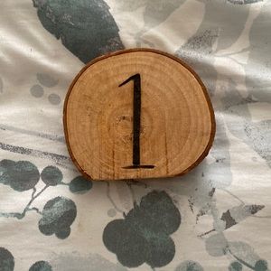 Wooden table numbers